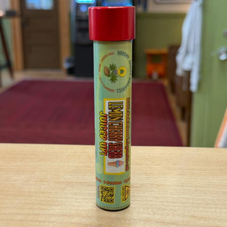 Lemon Cherry Sherb "Juiced Up!", 1.3g Bubble Hash Infused Pre-Roll at True 802 Cannabis