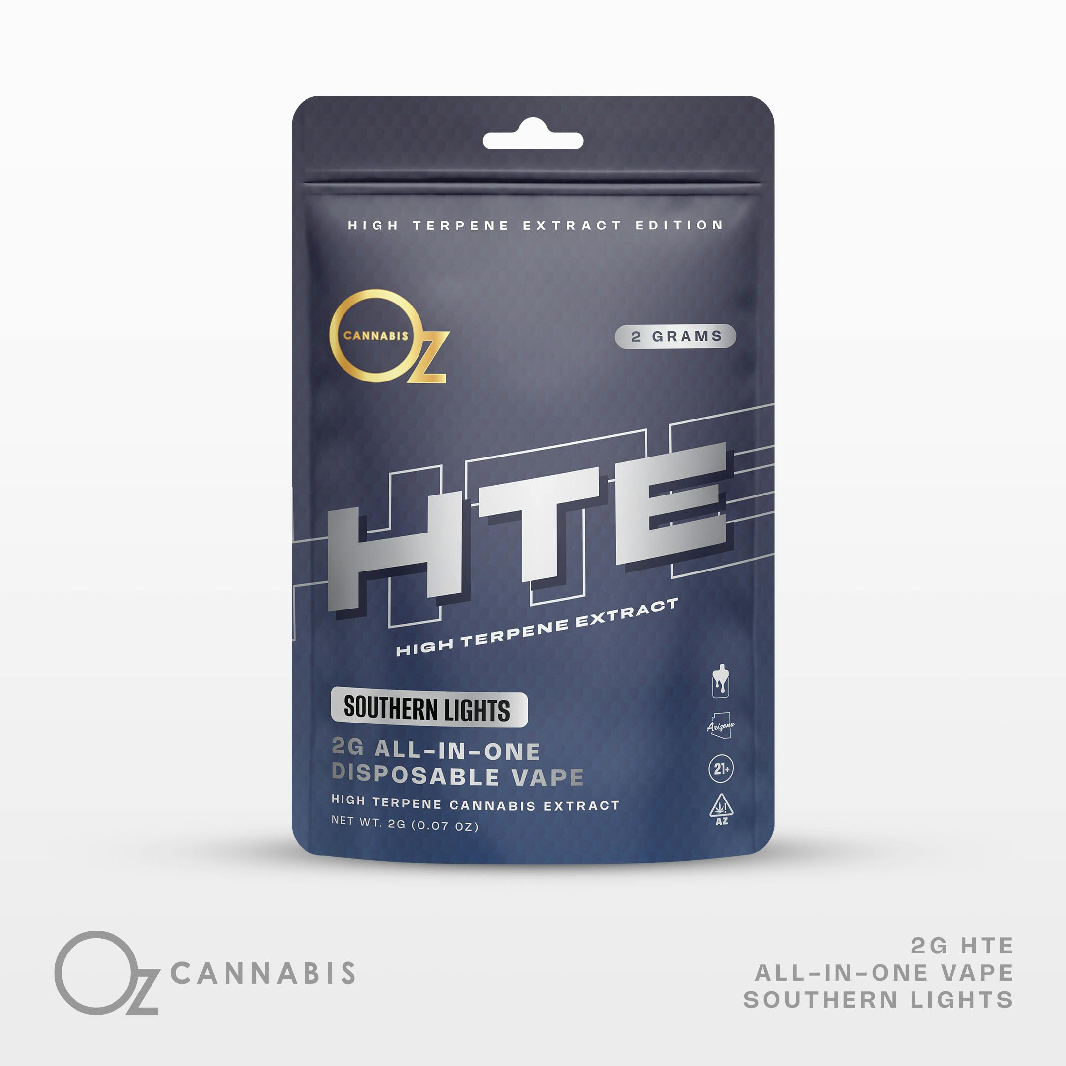 OZ Cannabis HTE Vape 2g Southern Lights cannabis product