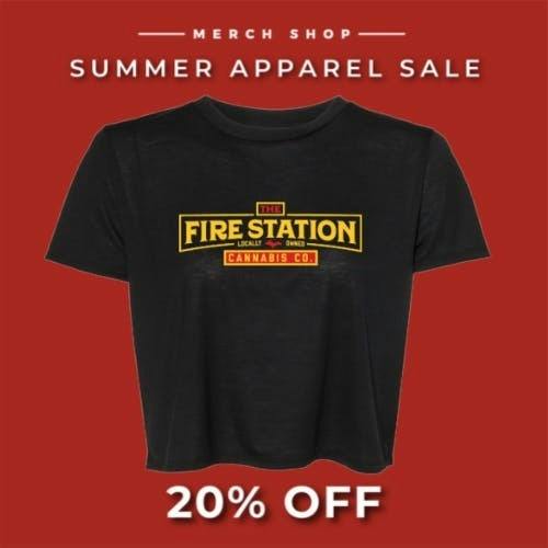 The Fire Station Flowy Cropped Tee Medium | TFS Apparel