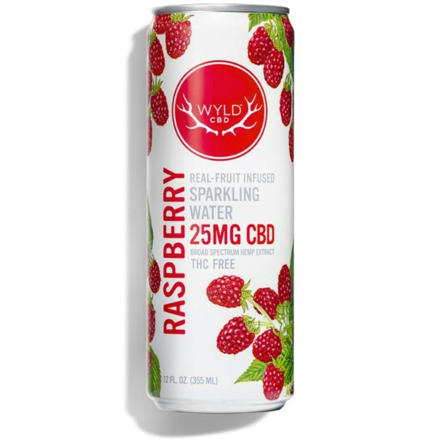 Wyld CBD Raspberry Sparkling Water 25mg CBD