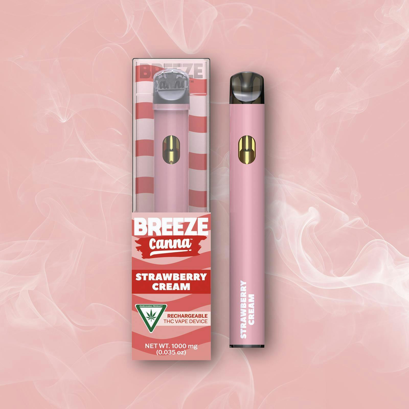 BREEZE Canna | Strawberry Cream | Classic PLUS Disposable | 1g by BREEZE Canna