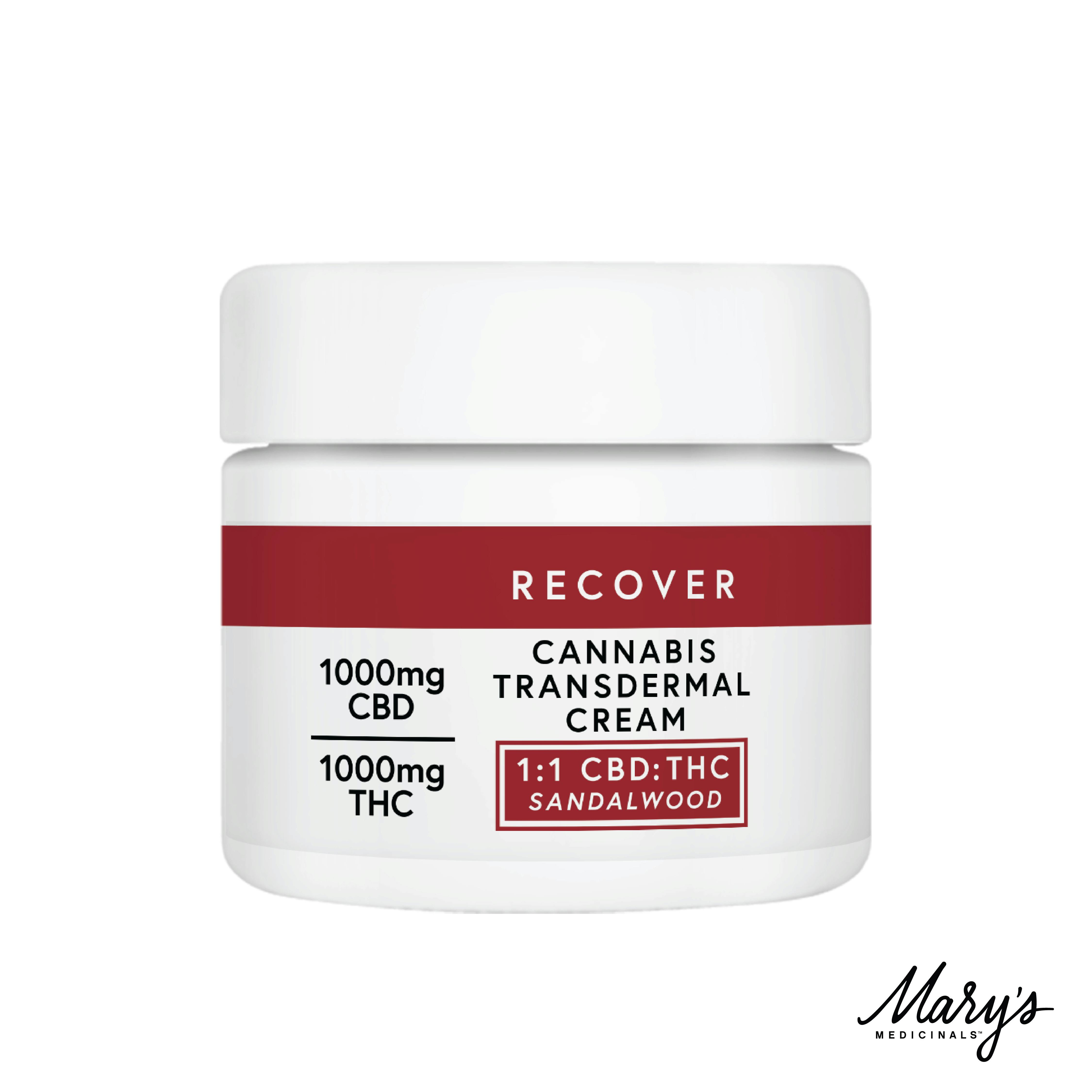 Mary's | 1000mg Transdermal Cream | Sandalwood 1:1