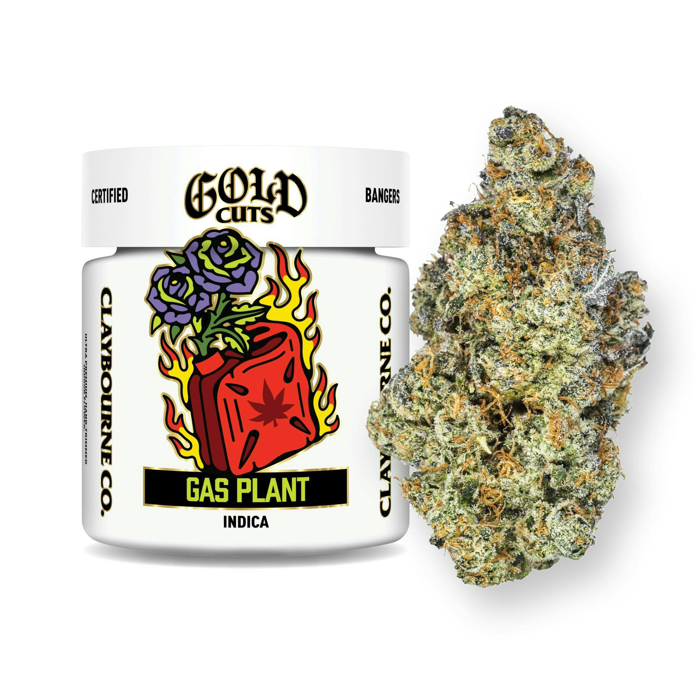 Claybourne Gold Cuts - Large Bud - 3.5g - Indoor Gas Plant ITEM #626GP