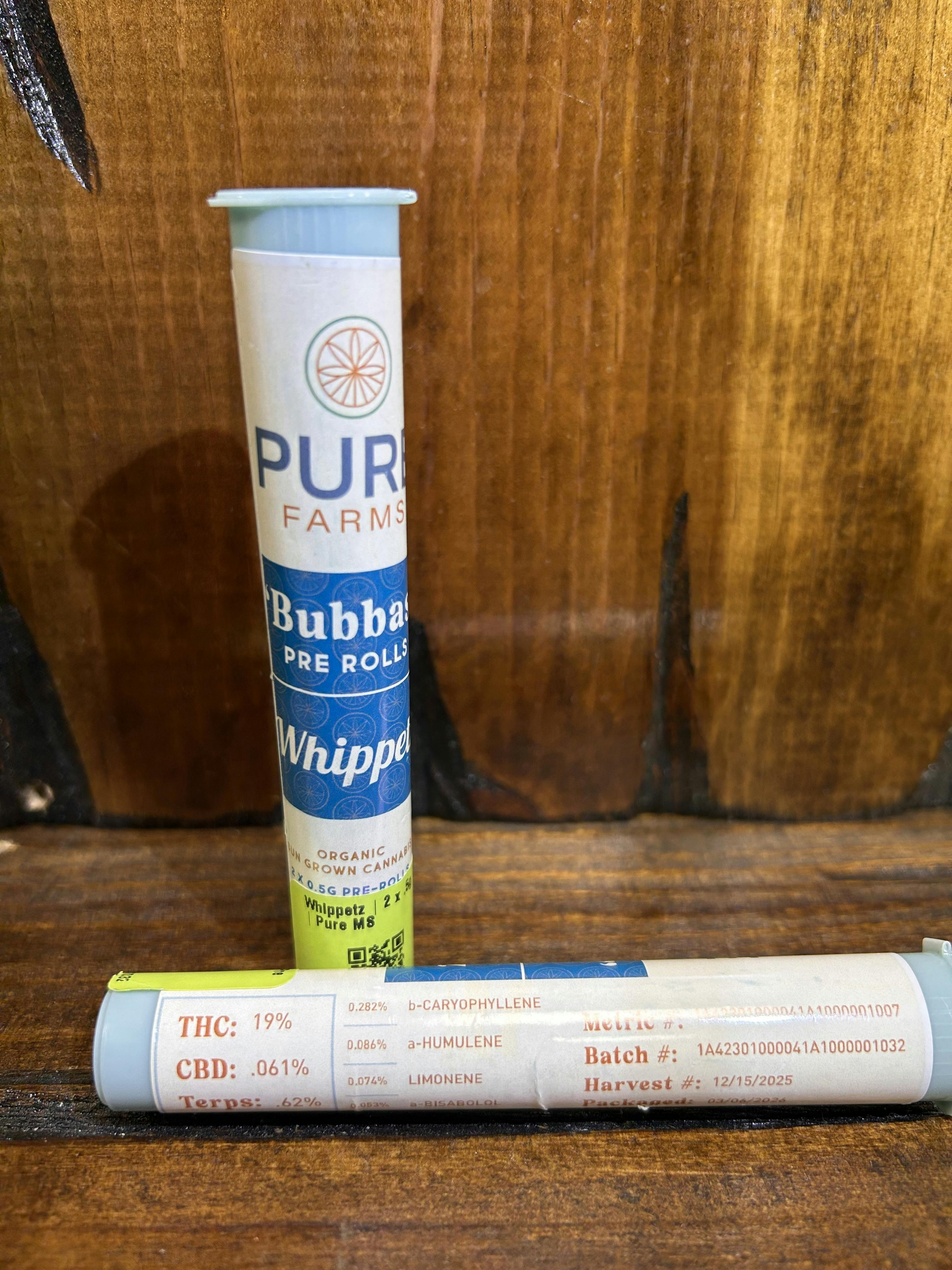 Whippetz | 2 x .5g Preroll | Pure MS