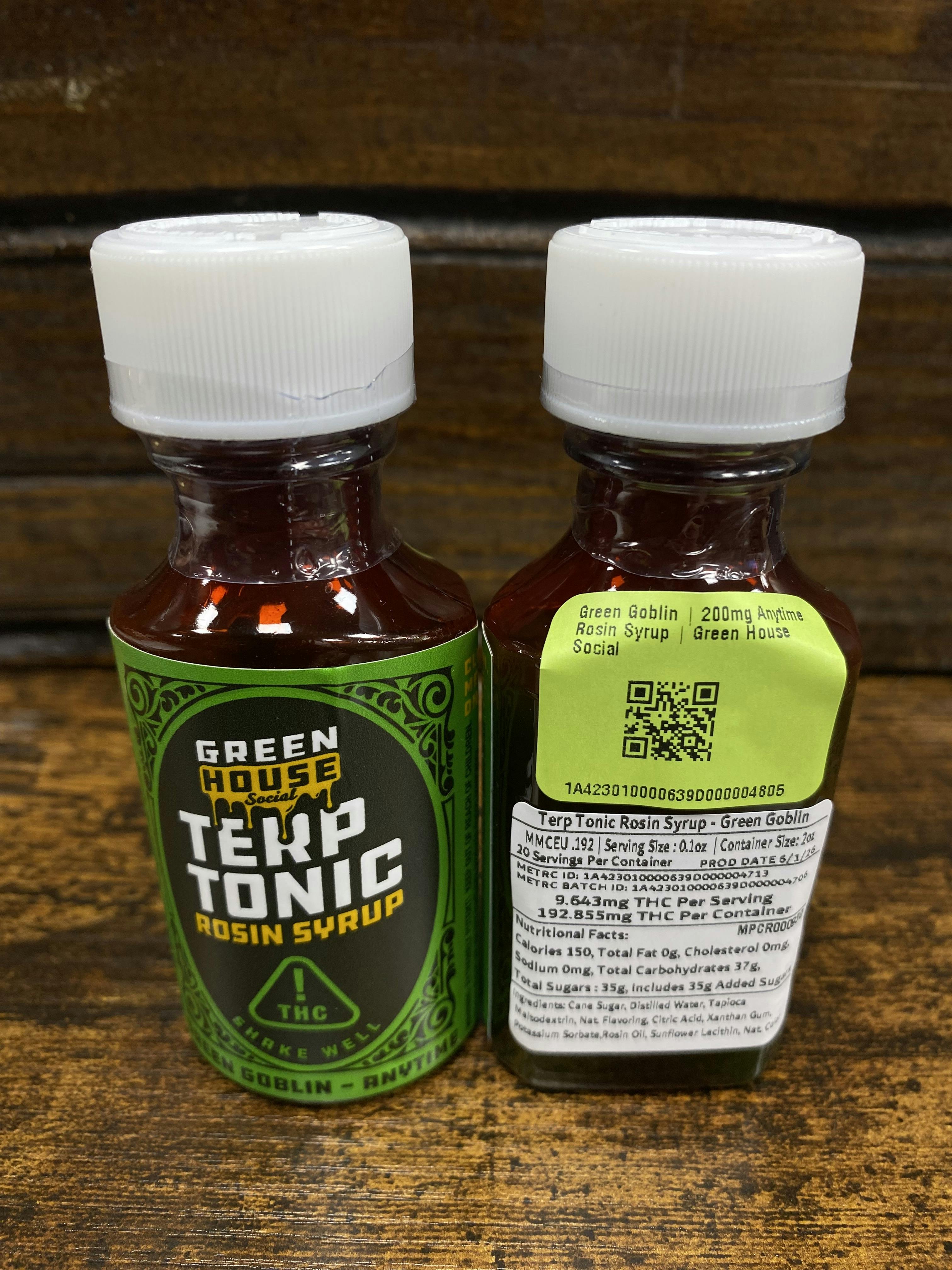 Green Goblin | 200mg Anytime Rosin Syrup | Green House Social