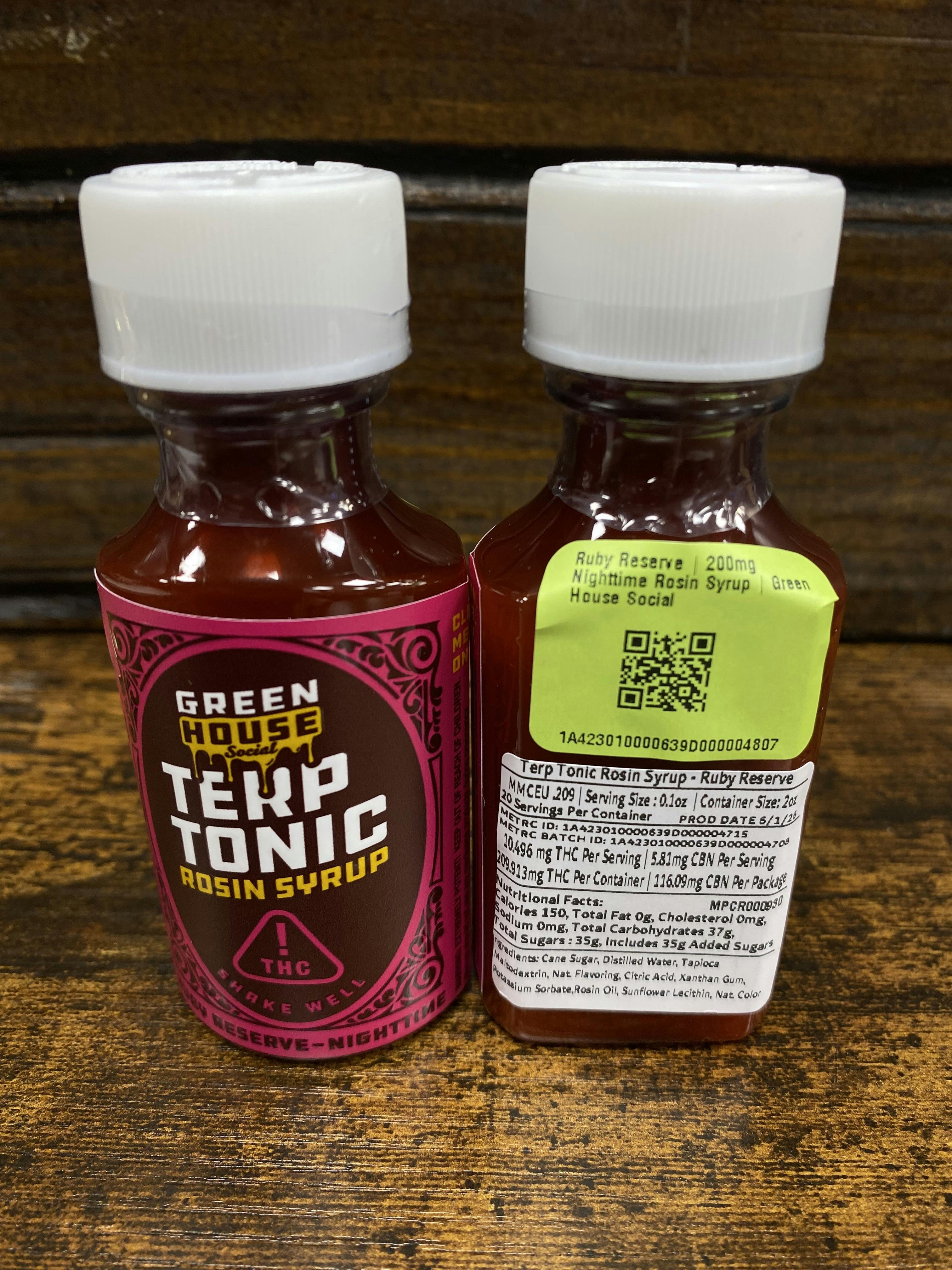 Ruby Reserve | 200mg Nighttime Rosin Syrup | Green House Social