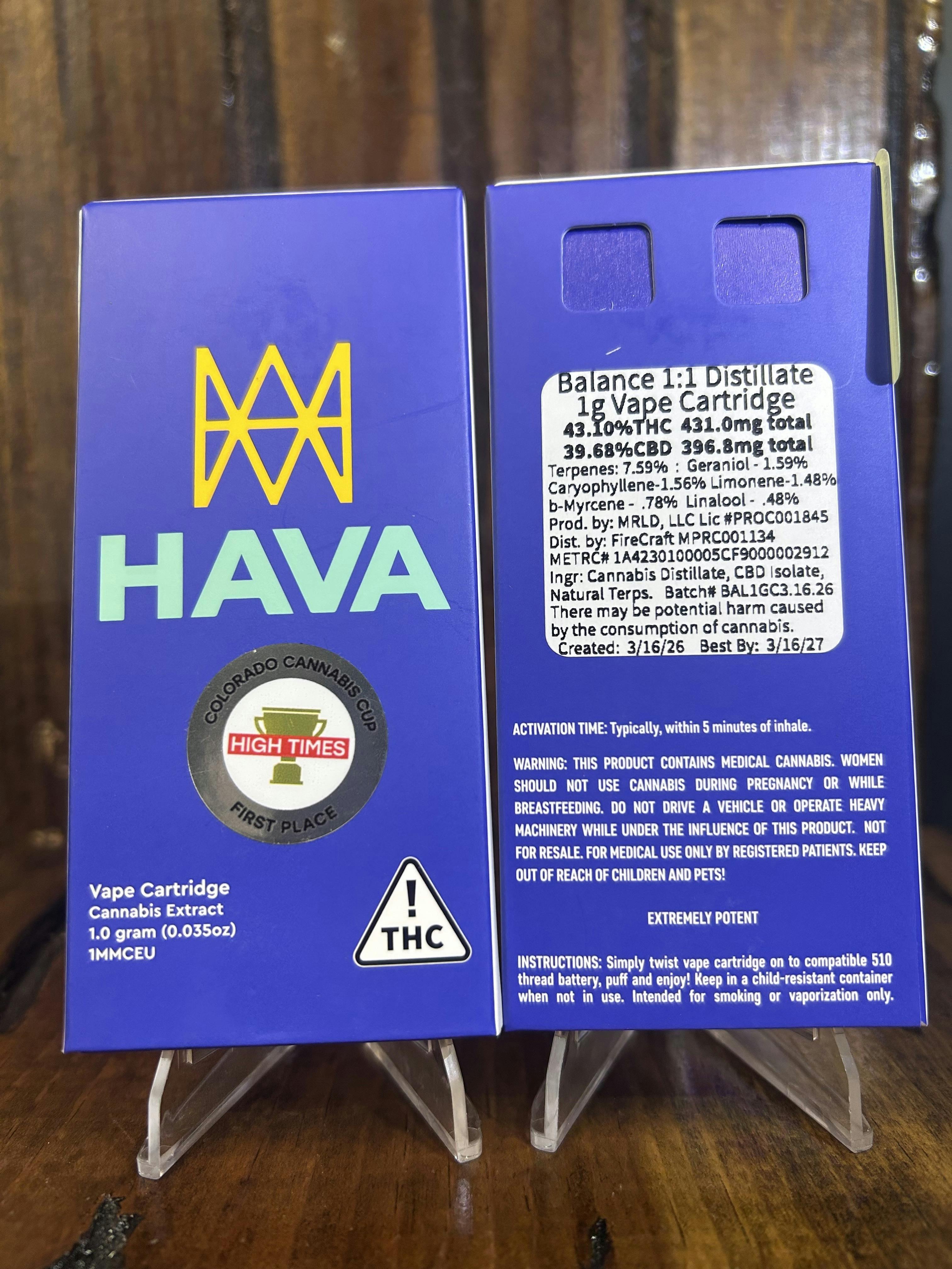 Balance 1:1 | 1g Cart | HAVA
