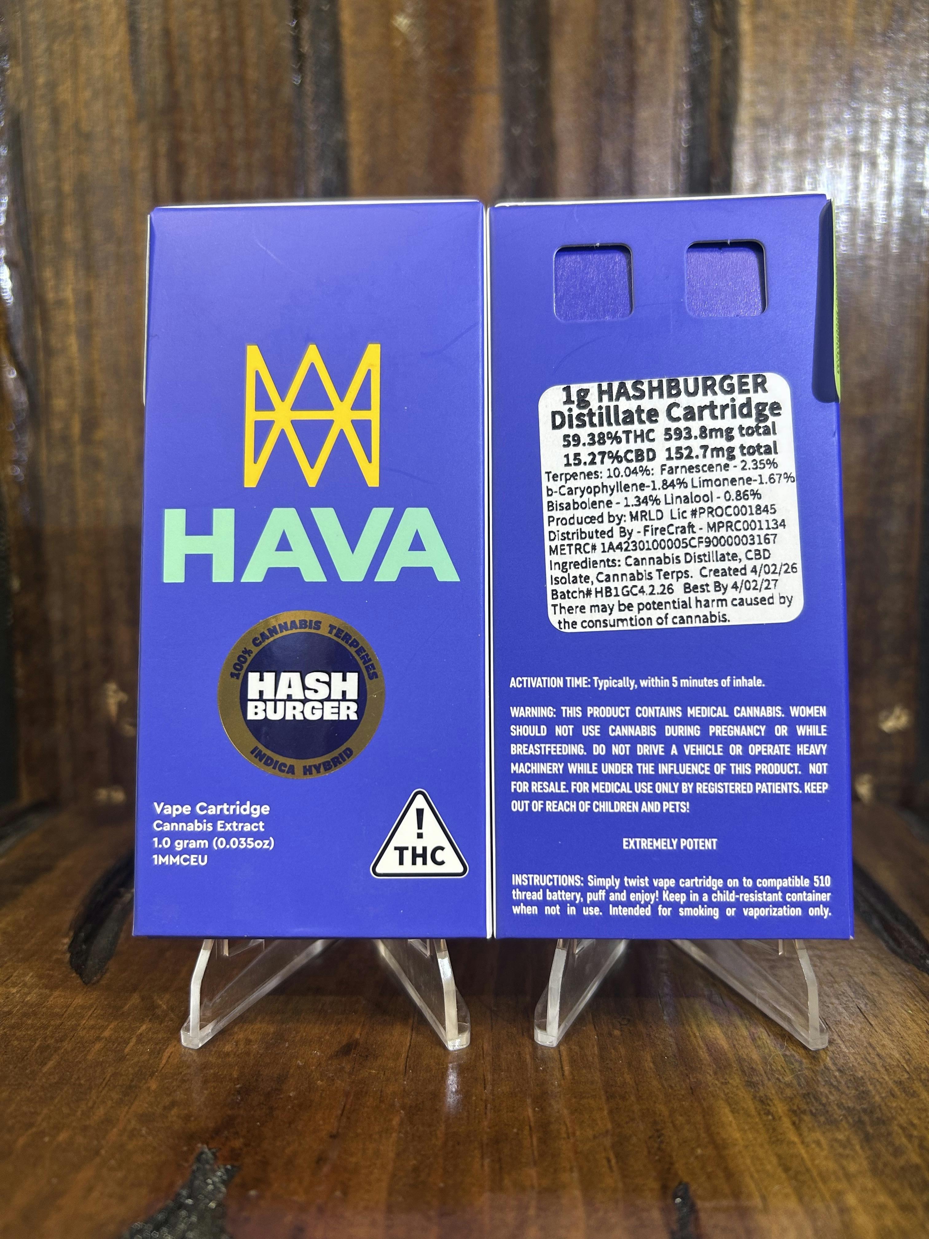 HASHBURGER | 1g Cart | HAVA