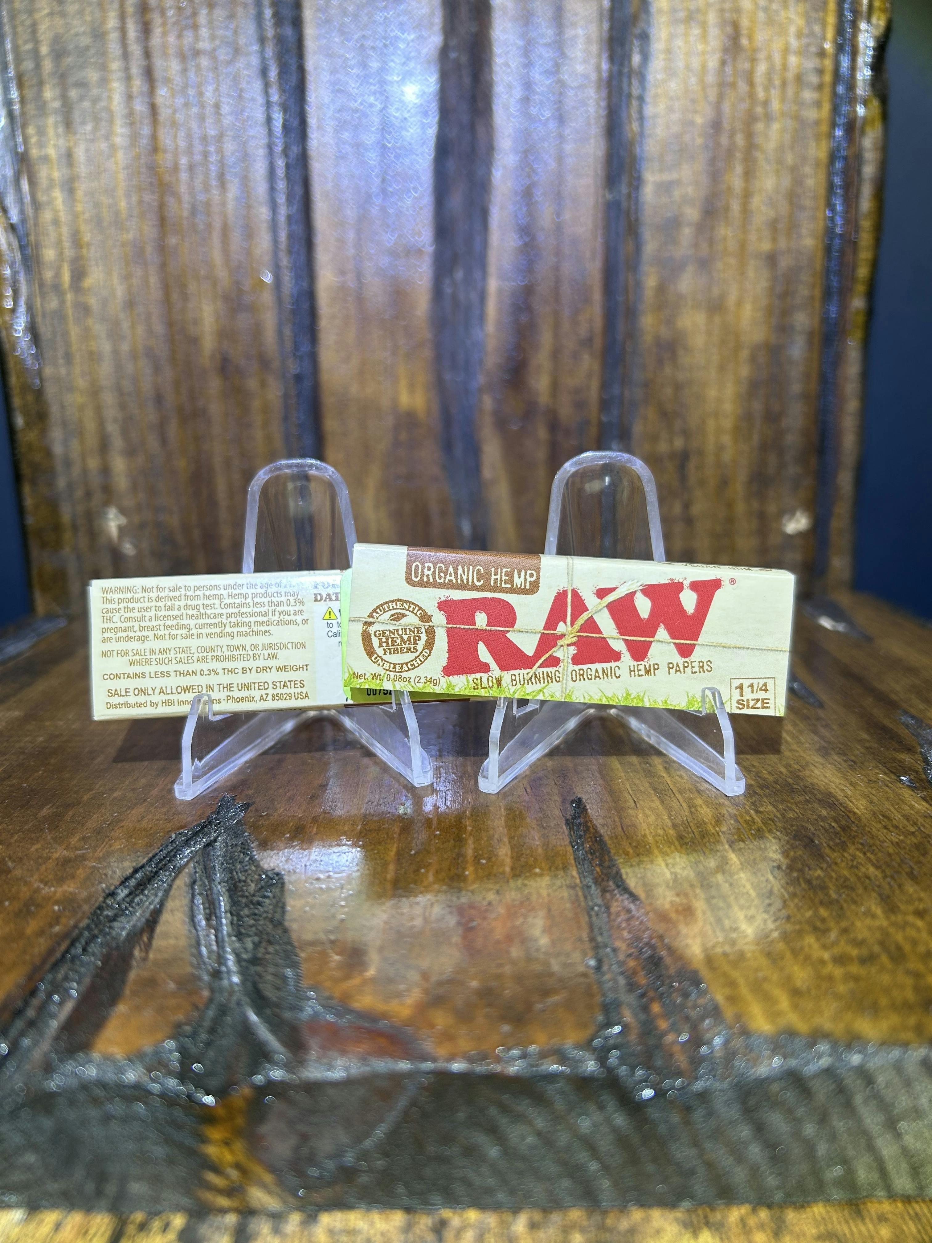 RAW 50 Organic Hemp Papers 1 1/4"