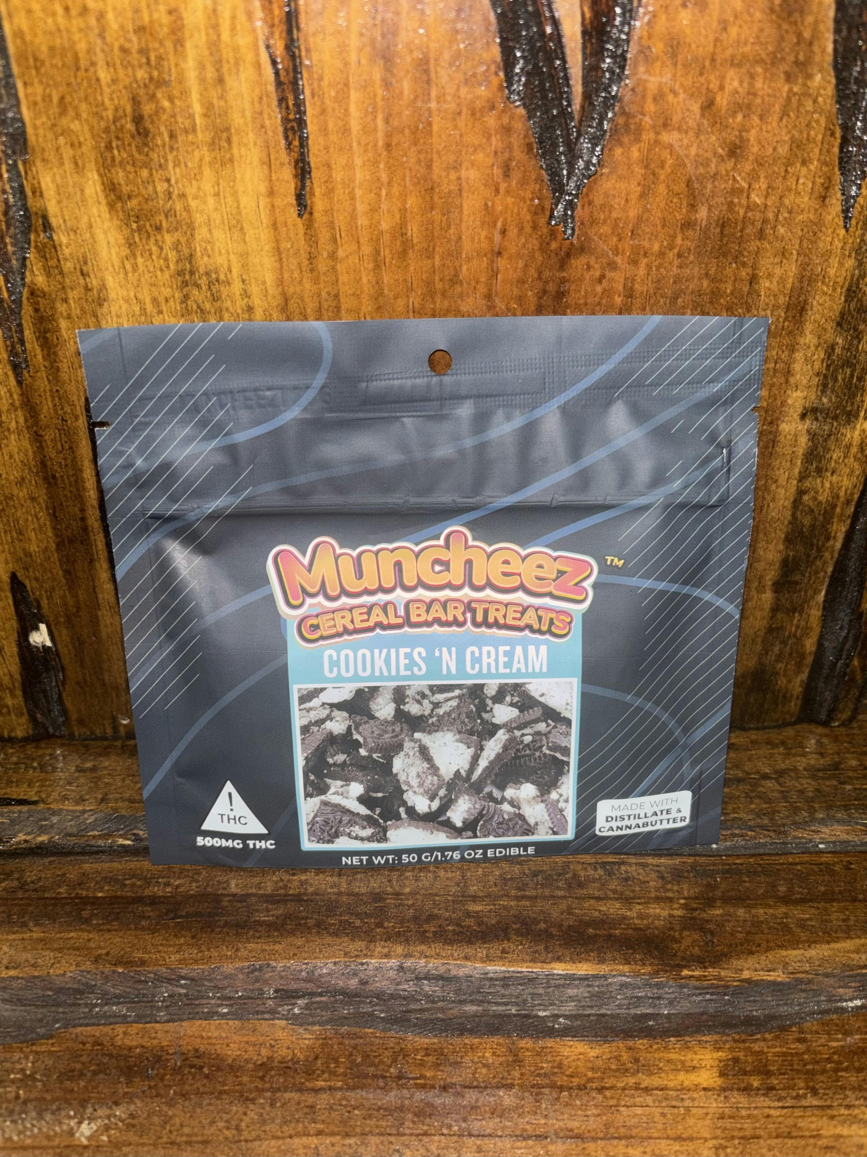 Cookies N Cream Cereal Bar | 500mg | Muncheez