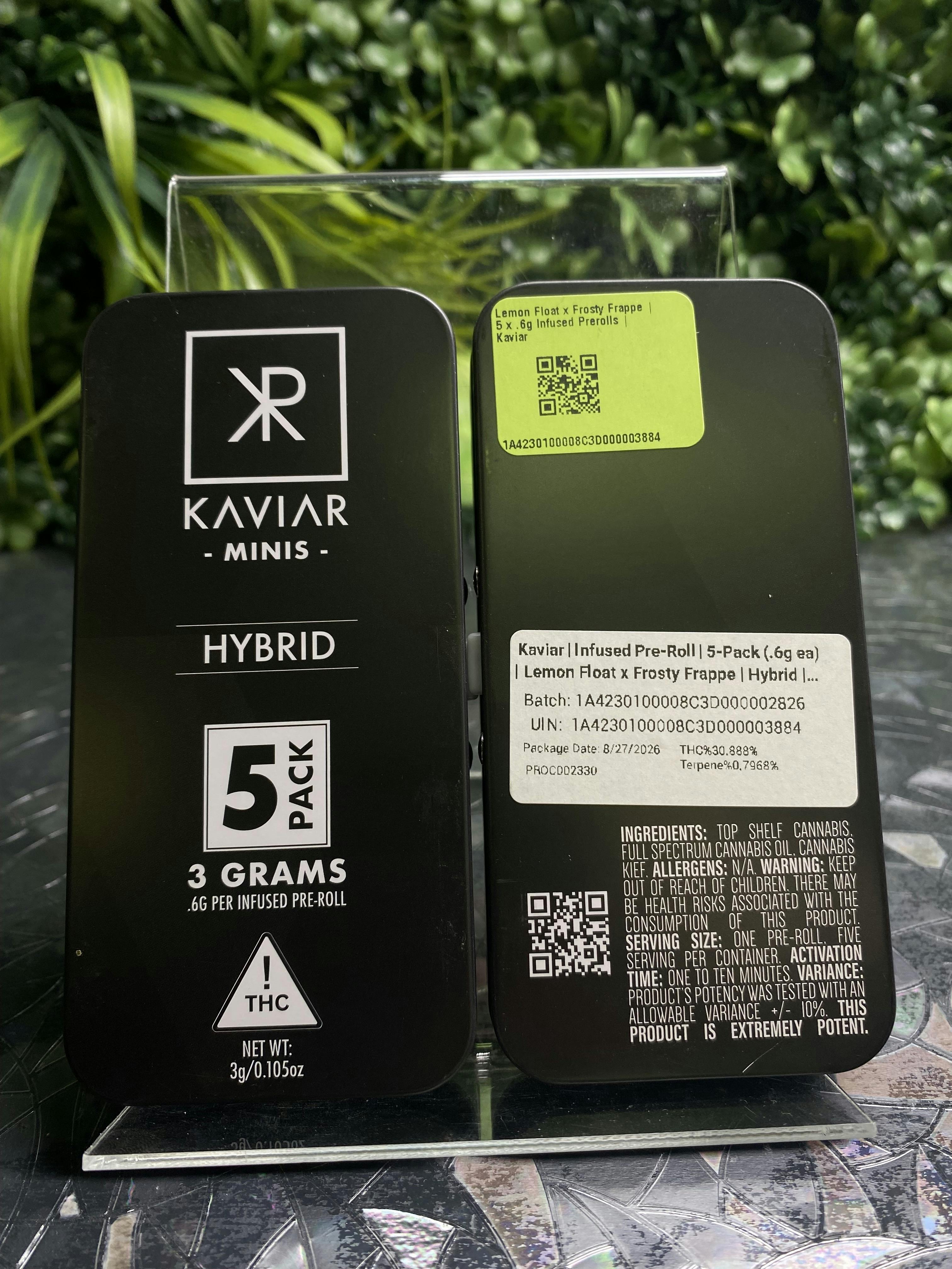 Lemon Float x Frosty Frappe | 5 x .6g Infused Prerolls | Kaviar