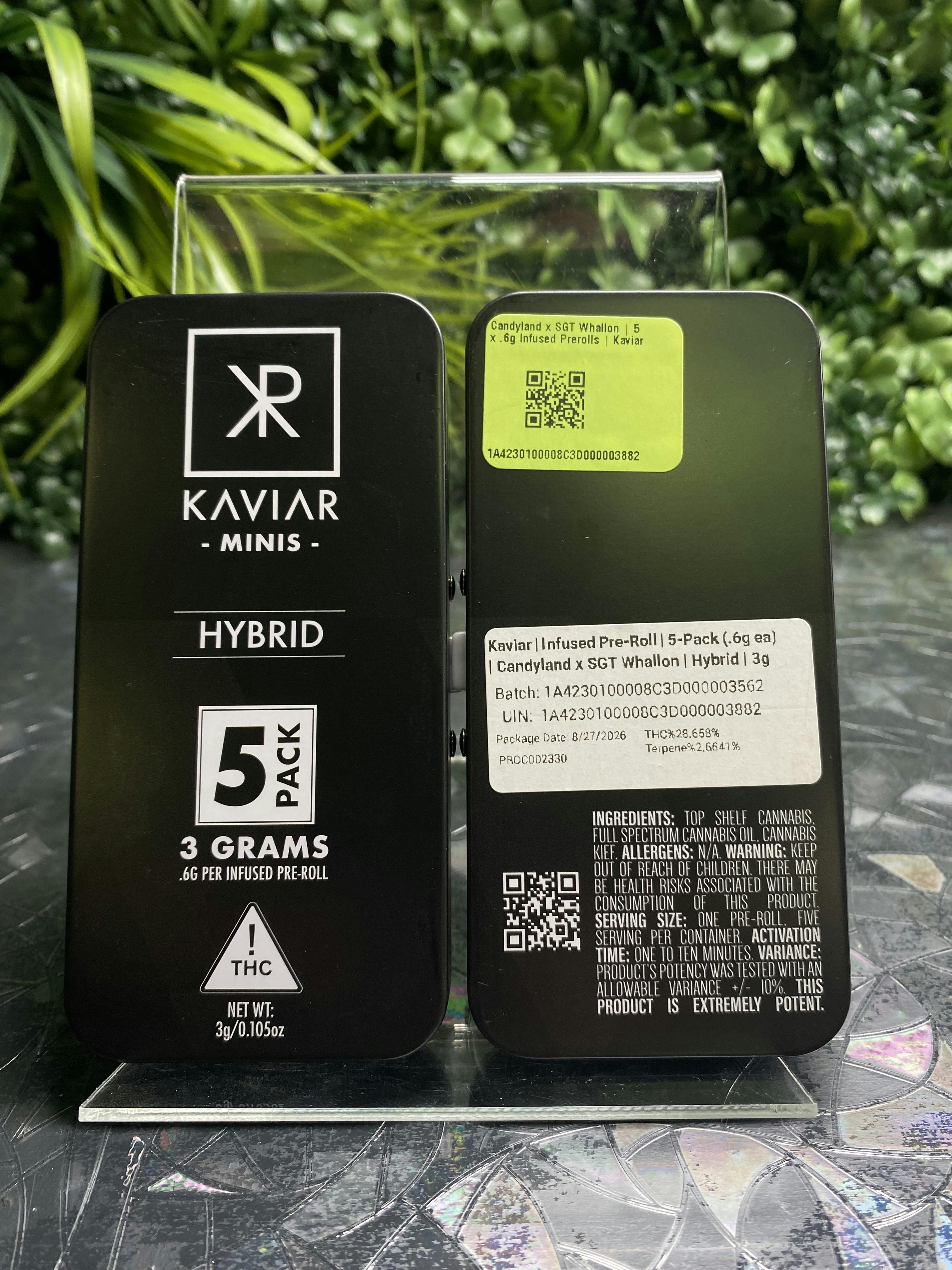 Candyland x SGT Whallon | 5 x .6g Infused Prerolls | Kaviar