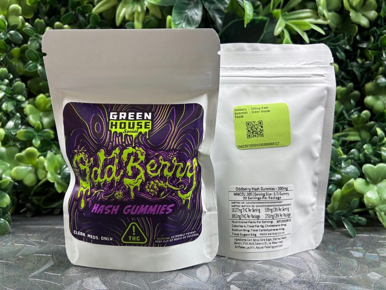 Oddberry | 300mg Hash Gummies | Green House Social