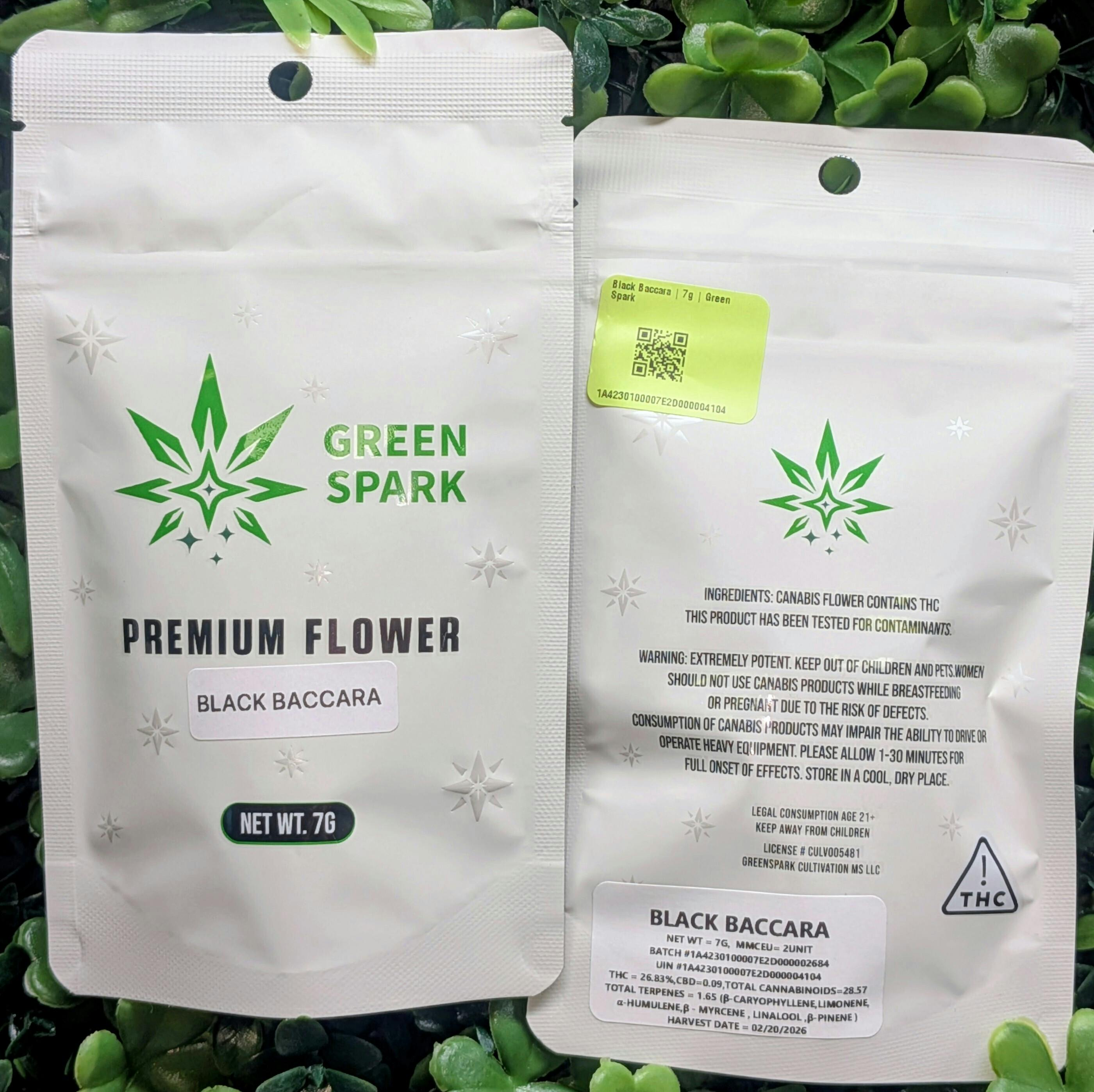 Black Baccara | 7g | Green Spark