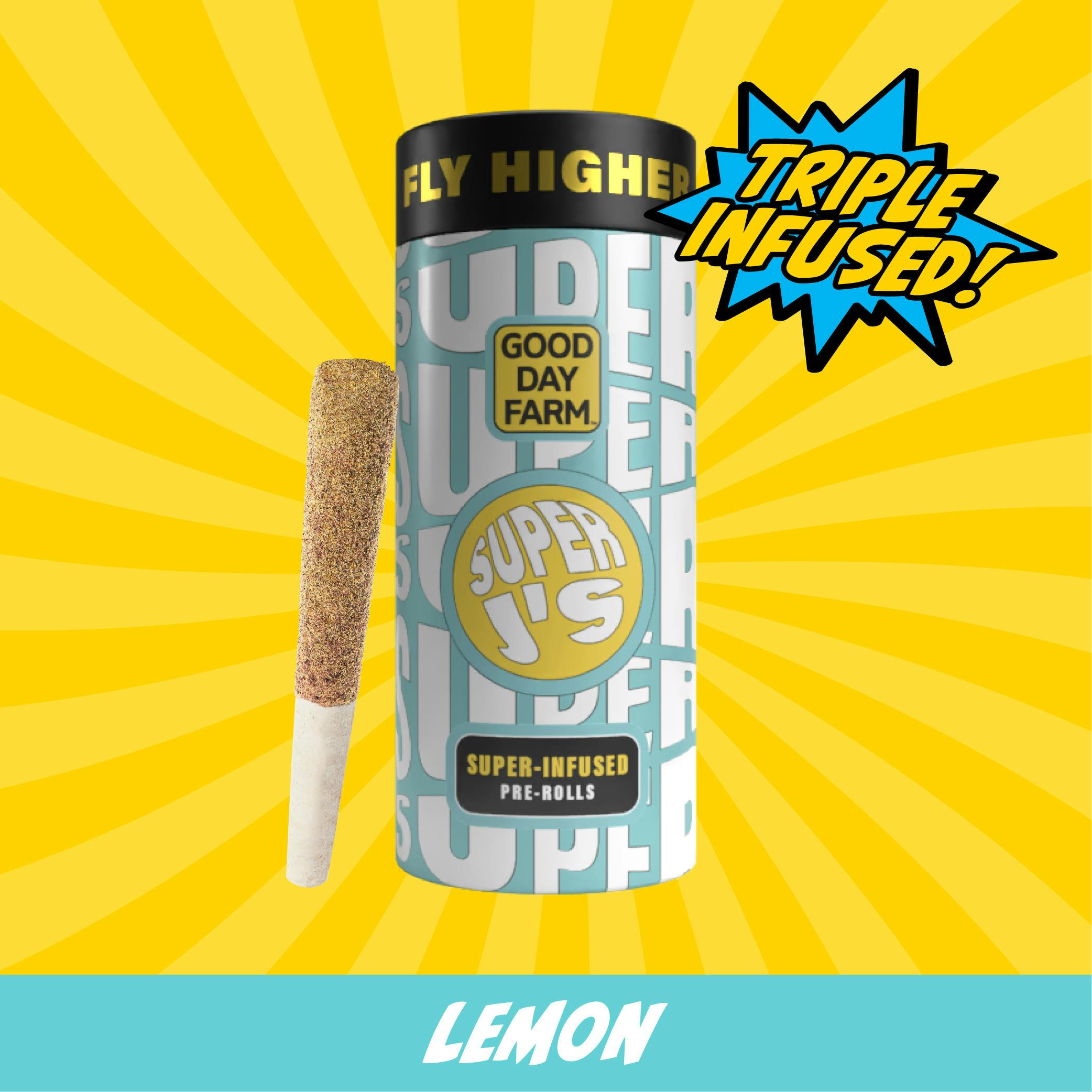 GDF: Infused Pre-Roll Pack | Lit Lemons x Super Lemons | Super J's | 0.5g | 5pk