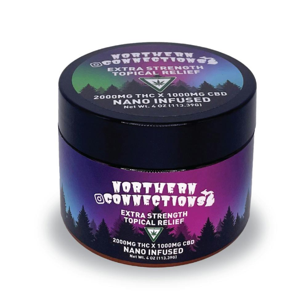 Northern Connections 1000mg Topical 1:1 THC:CBD Extra Strength Relief