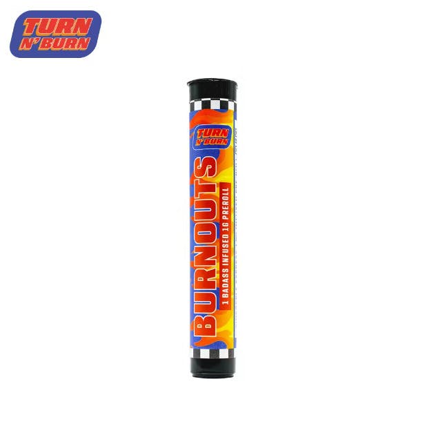 Burnouts by Redemption 1g Single Infused PreRoll - Pineapple Express