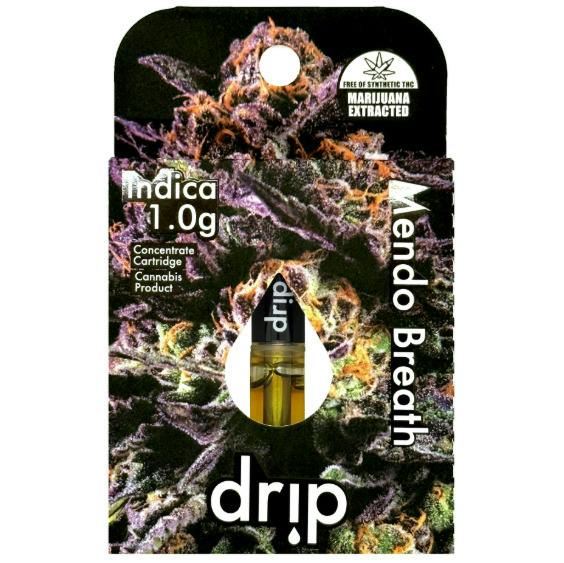 Drip 1g Distillate Vape Cartridge - Mendo Breath