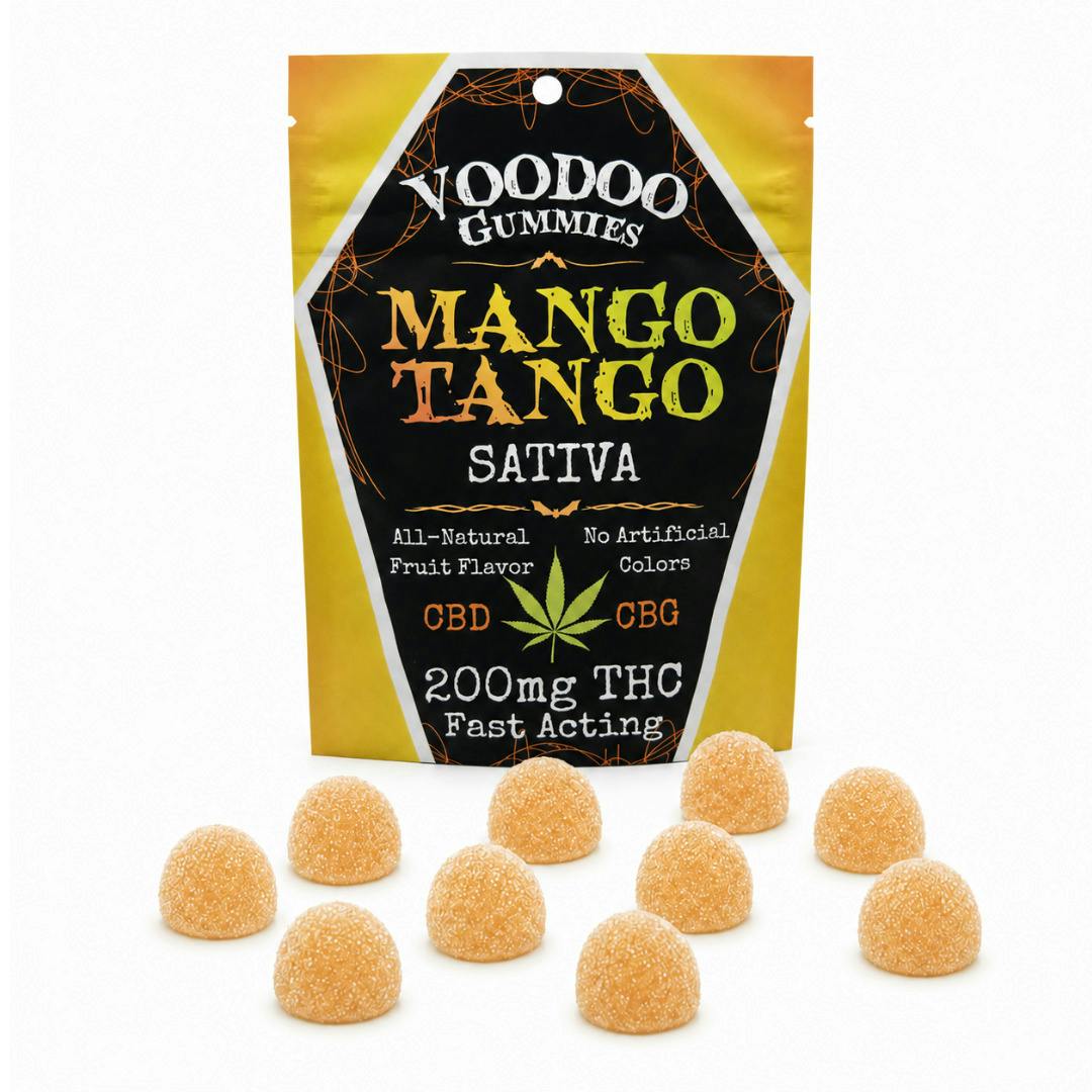 Voodoo 200mg Gummies - Mango Tango 2:2:1 (THC:CBD:CBG)