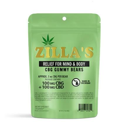Zilla's 200mg Gummy Bears - 1:1 (CBD:CBG)