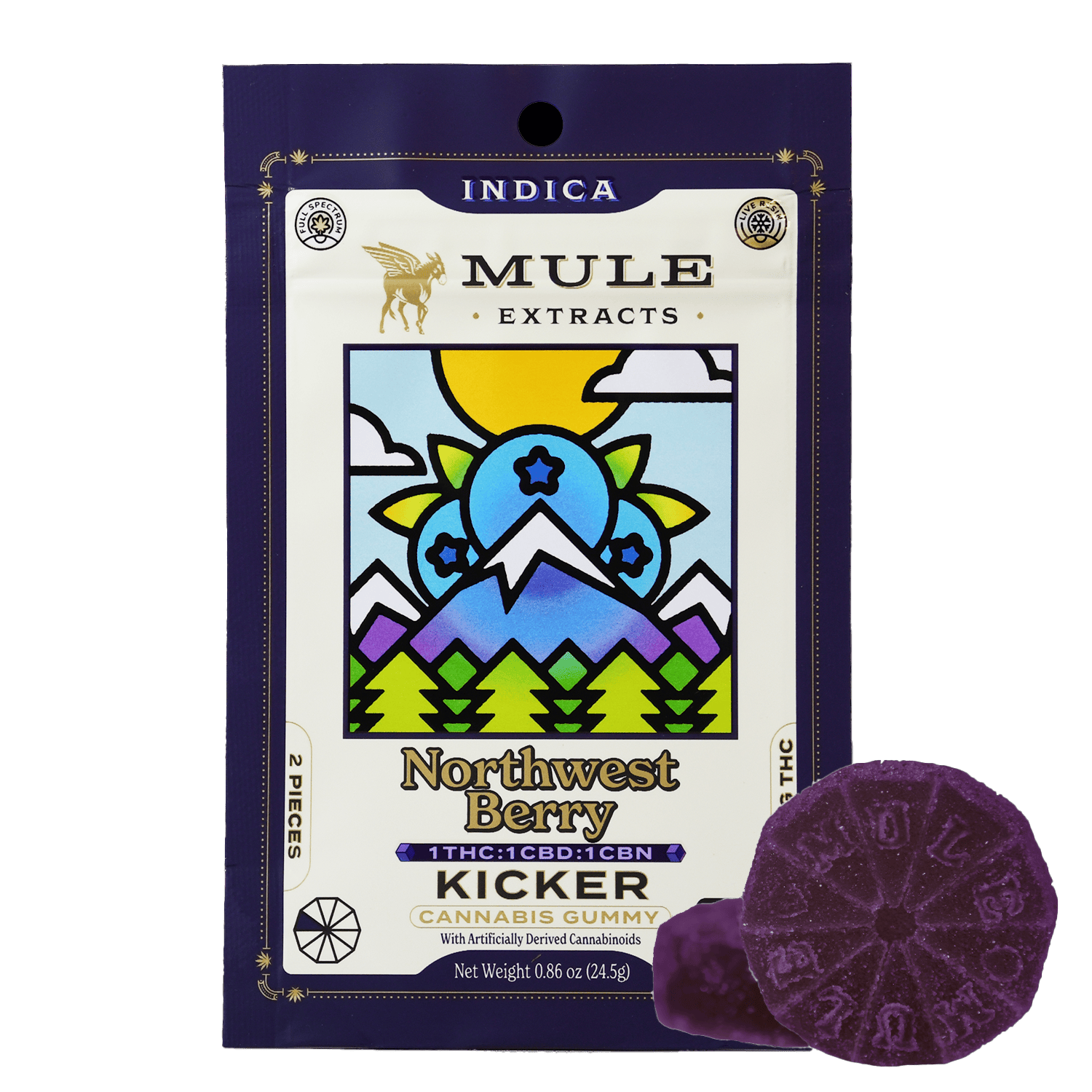 Mule Kicker Gummies: Northwest Berry