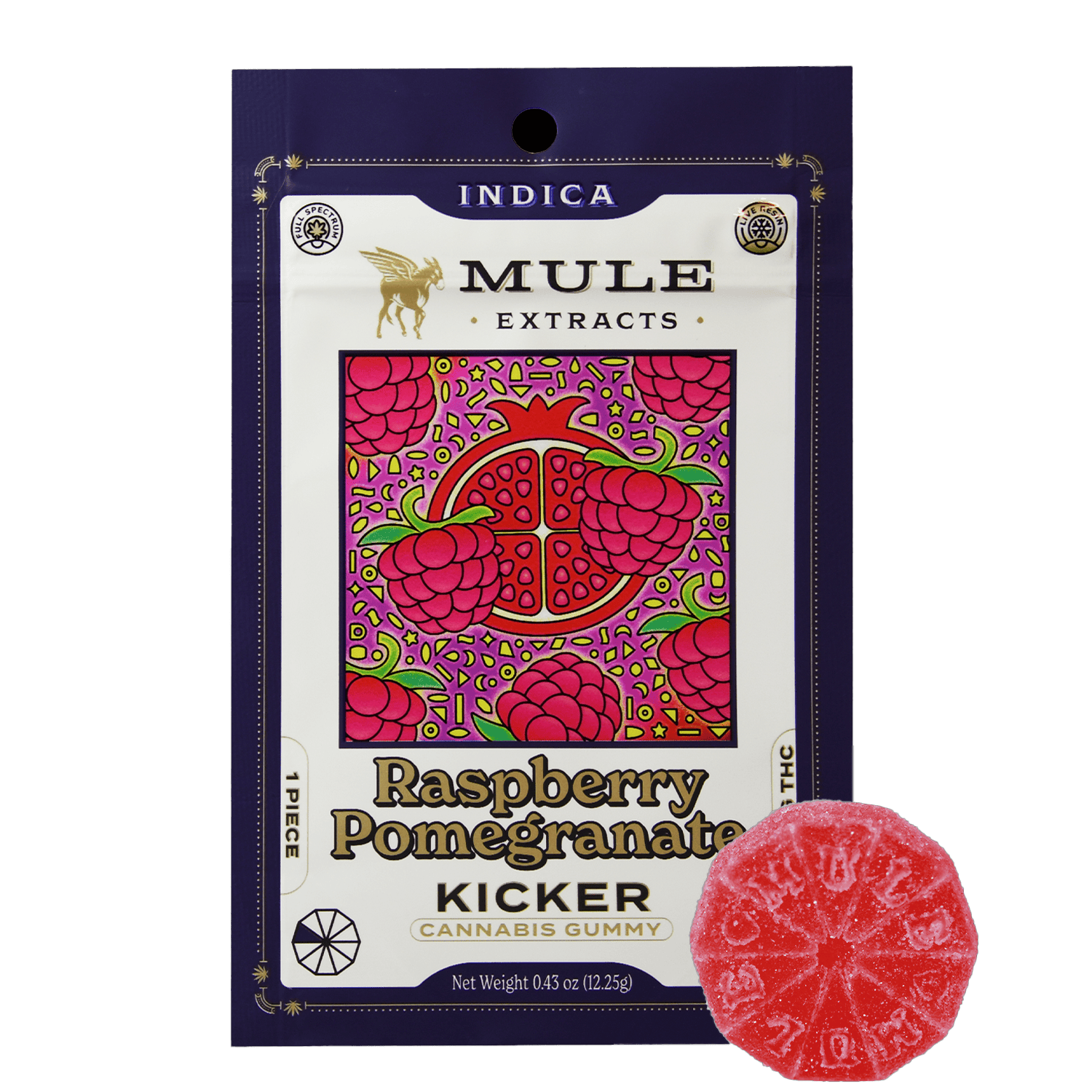 Mule Kicker Gummies: Raspberry Pomegranate