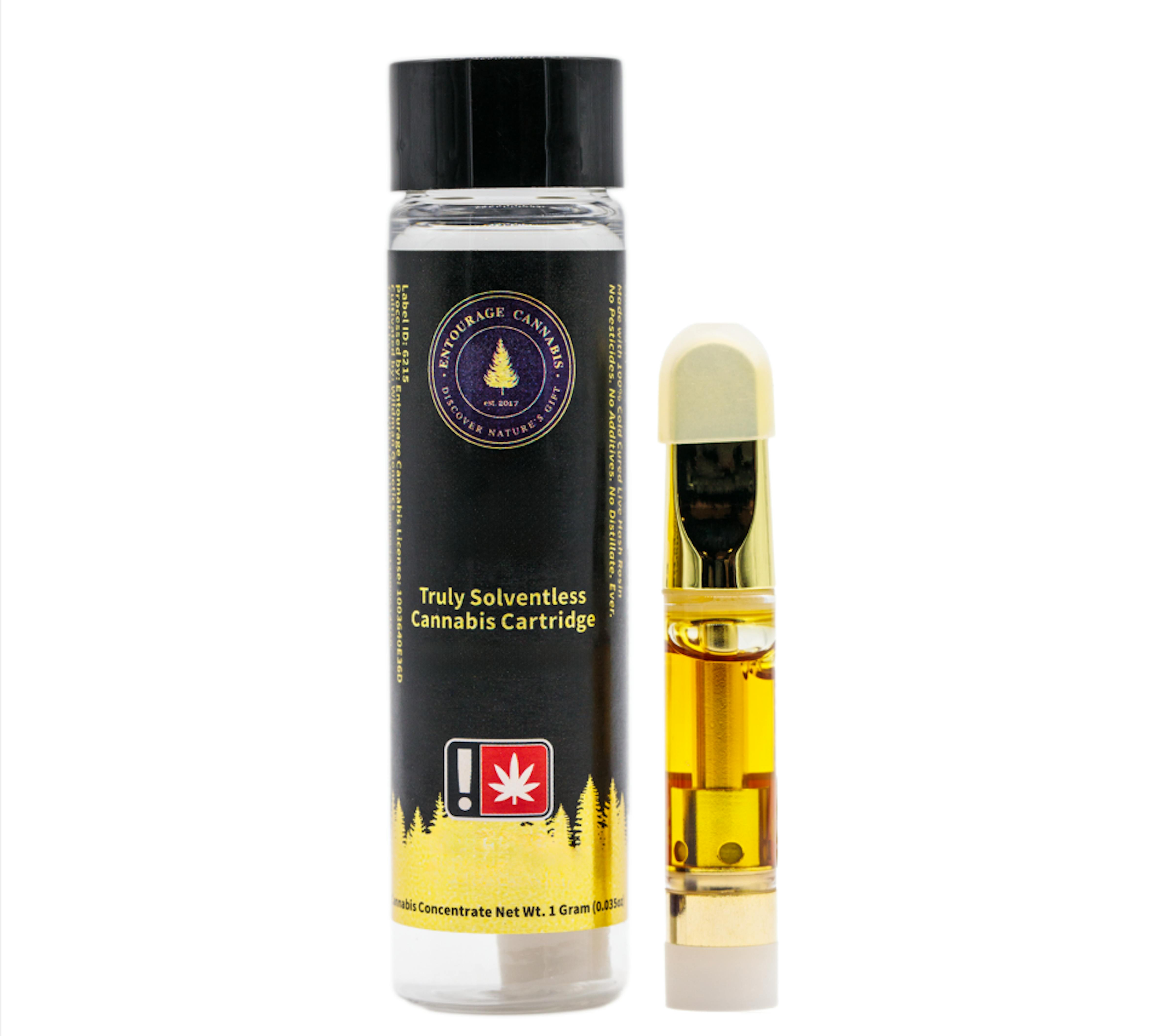 Entourage Cannabis Truly Solventless Rosin Cartridge: Double Solo Burger