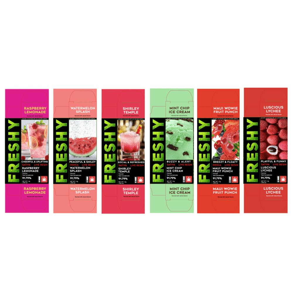 Freshy Flavored Live Resin Cartridge: Spearmint Supreme
