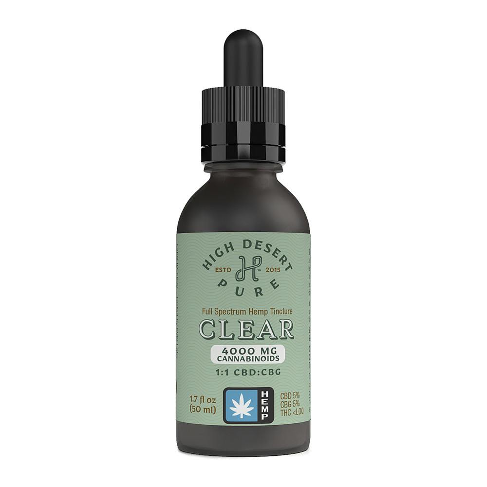 High Desert Pure CBD Tincture | Clear 4000mg