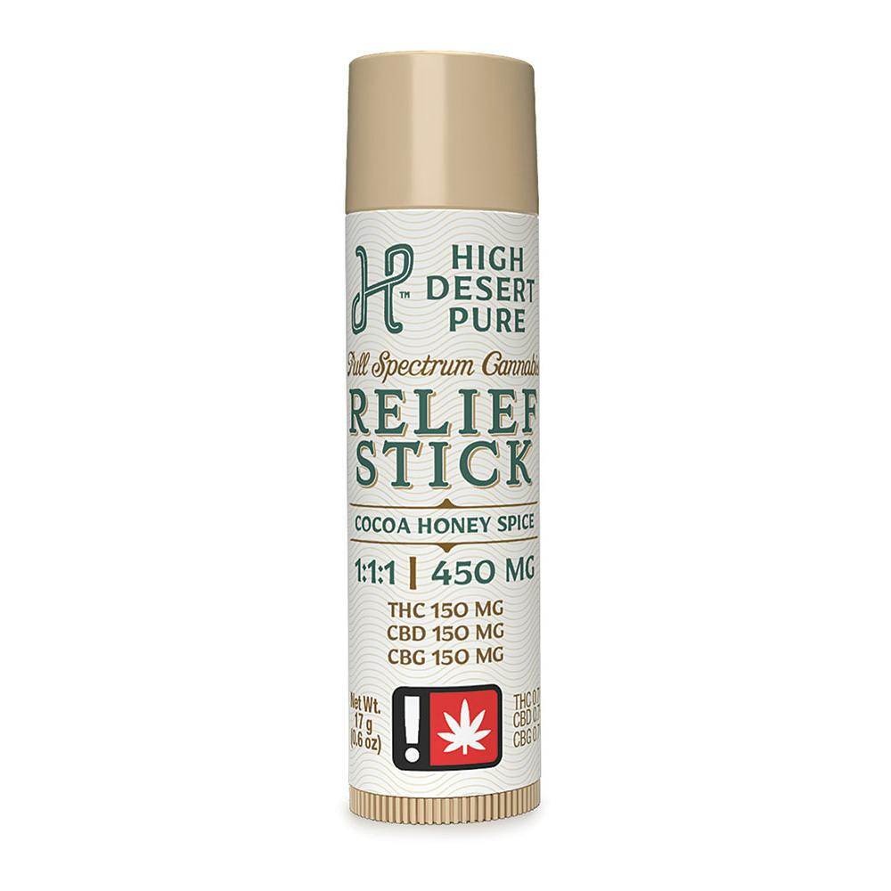 High Desert Pure Relief Stick | Cocoa Honey Spice 1:1:1 THC:CBD:CBG 150mg