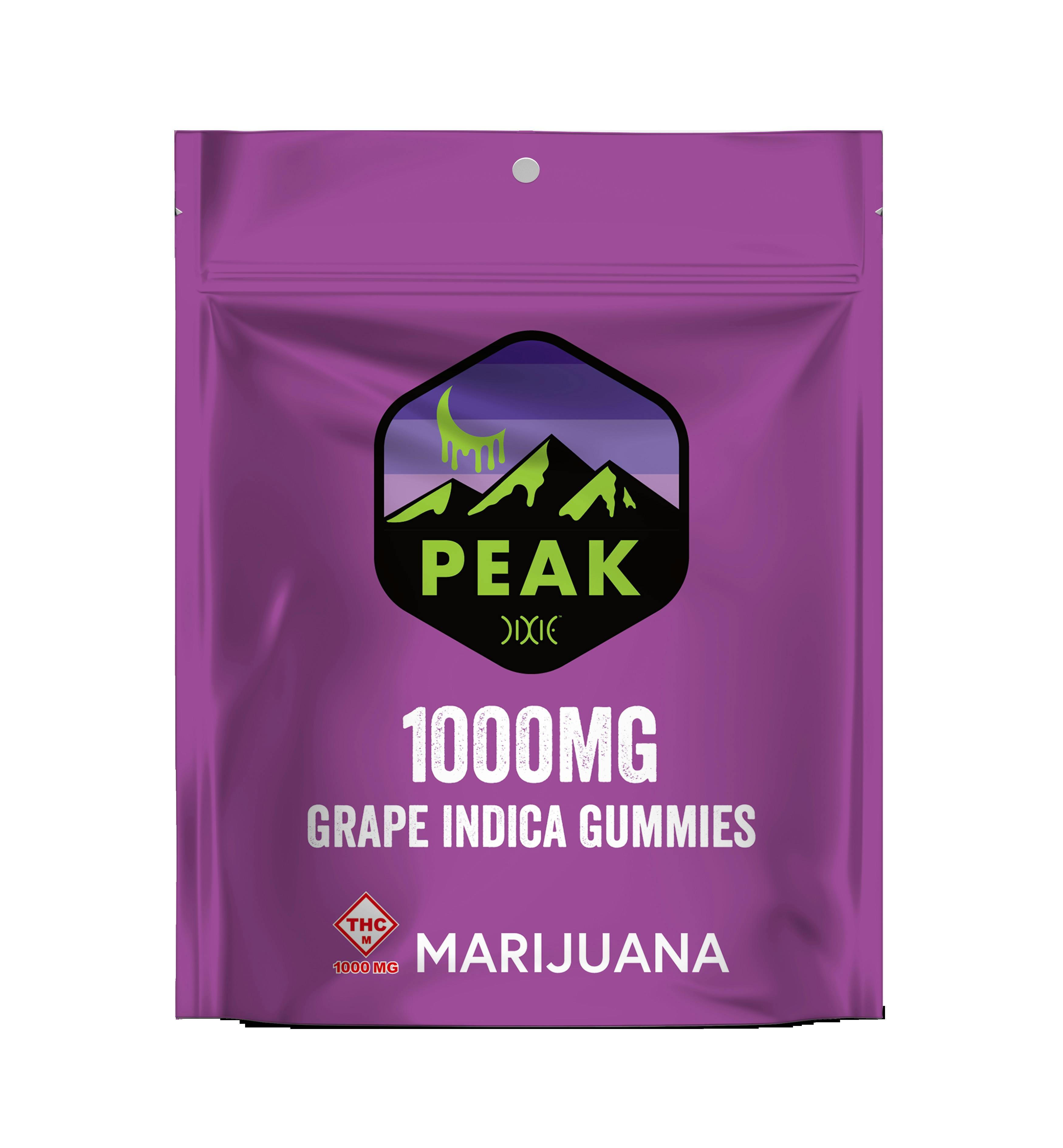 Dixie: Peak | Gummies | Grape | 1000mg | 10pk