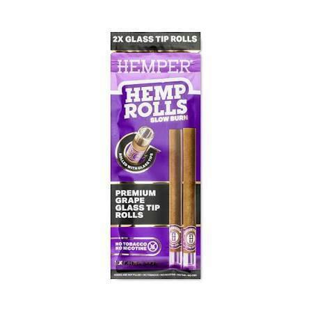 Hemper - Grape 2pk Hemp Rolls w/ Glass Tips