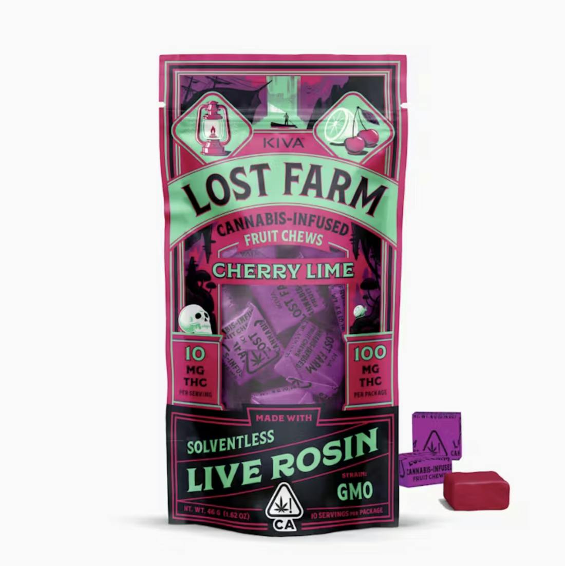 Kiva Confections - Lost Farm: Cherry Lime X GMO Chews