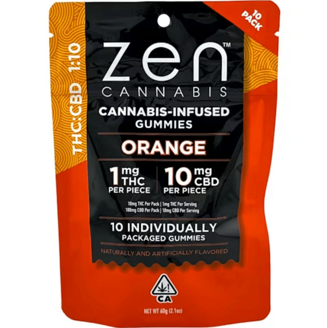 Zen Cannabis: Orange 10mgTHC/100mgCBD