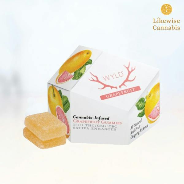 10-PACK 100MG GRAPEFRUIT 1:1:1 THC/CBG/CBC GUMMIES - WYLD