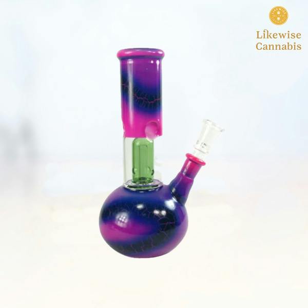 8" PAINTED WATER PIPE WITH PERCULATOR - HIGH MOUNTAIN IMPORTS