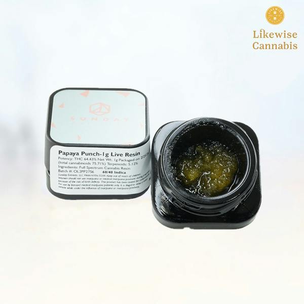 PAPAYA PUNCH 1G LIVE RESIN - SUNDAY