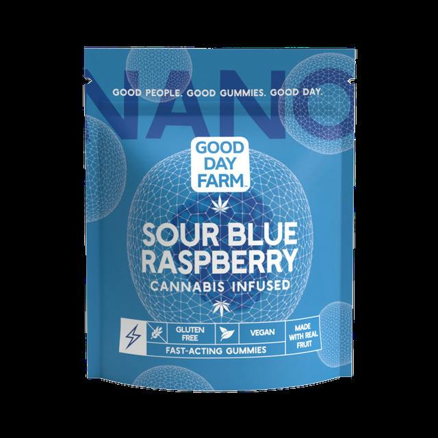 Gummies 100mg Sour Blue Raspberry Fast Acting 10pk - GDF