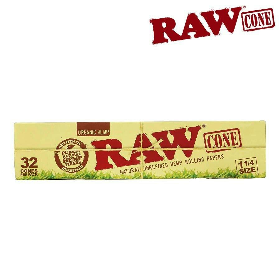 Raw Pre Rolled Organic Cones King Size 32-Pack 32 Cones Per Pack