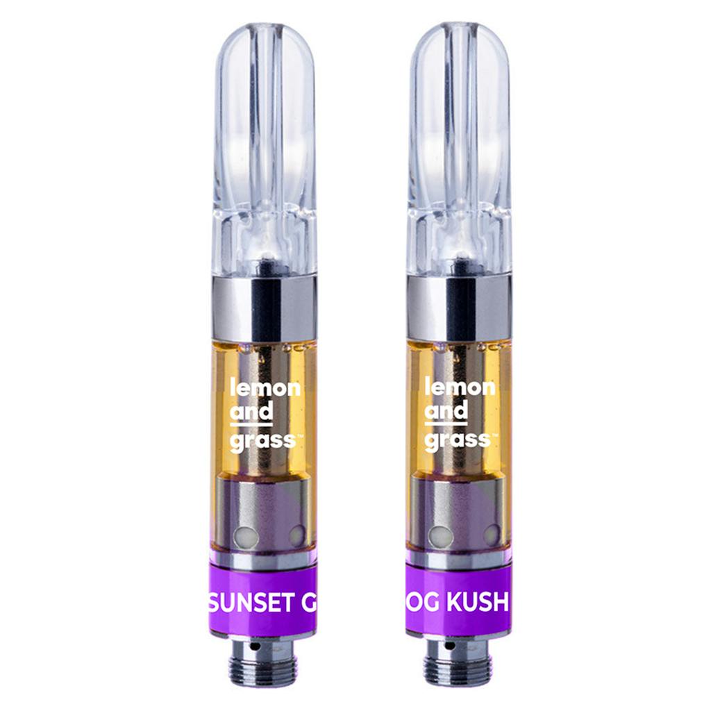 lemon and grass™ - Multi-Pack Sunset Gelato & OG Kush Live Terpene 510 Cart - 2x0.5g