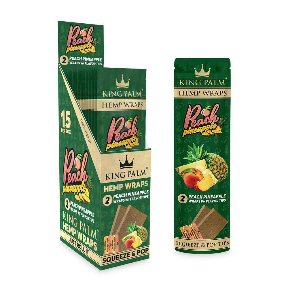 Hemp Wraps King Palm Peach Pineapple 2 Per Pack
