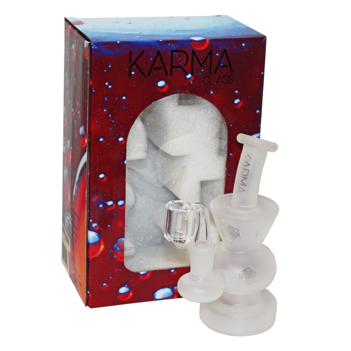 Glass Dab Rig Karma 6" Sandblasted Hourglass