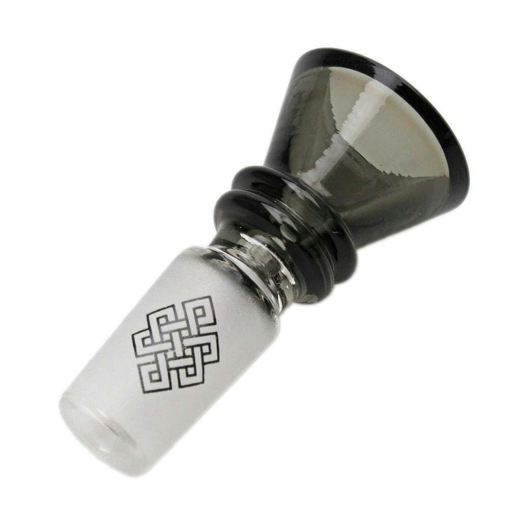Glass Bowl Karma 14mm Ribbed Cone GREY