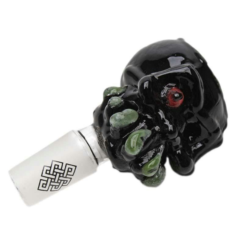 Glass Bowl Karma 14mm Skull BLACK