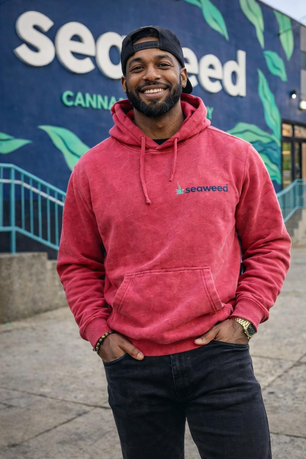 Hooded Sweatshirt Bomber Hood Saltwater Salmon L