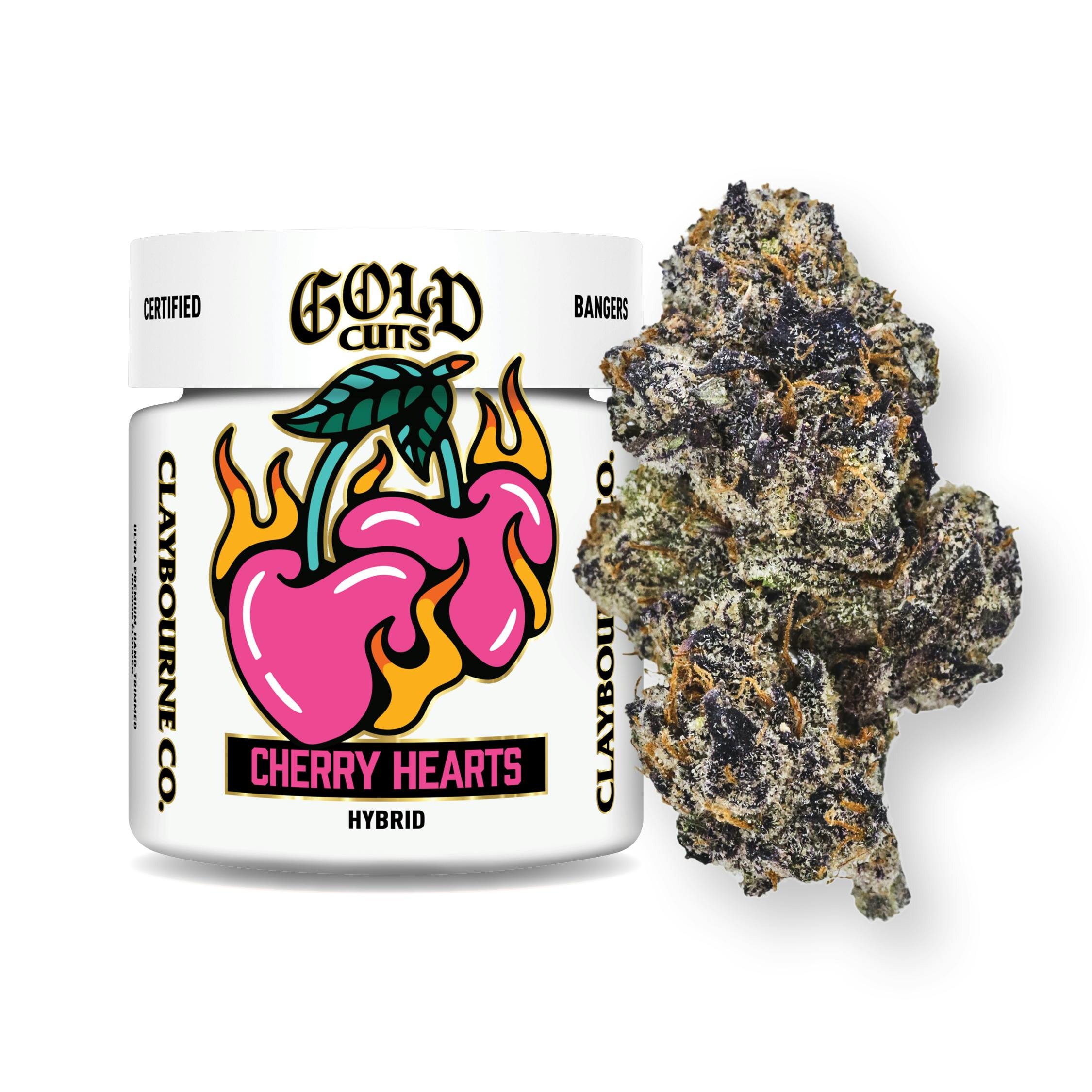 Claybourne Co. - Cherry Hearts - Gold Cuts - Flower - 3.5g