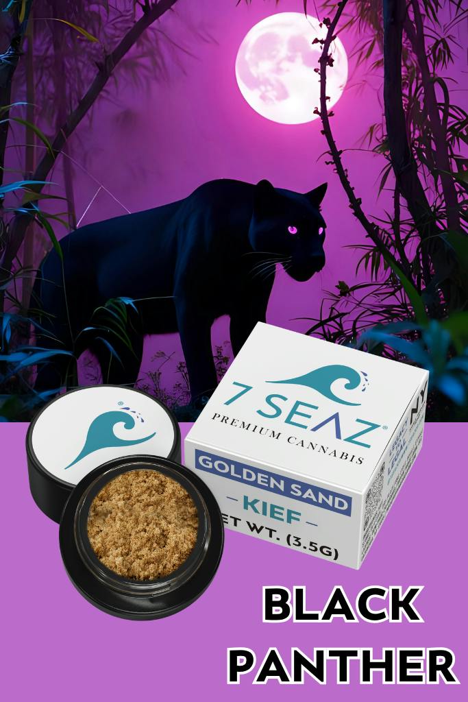 7 Seaz - Black Panther - Golden Sand Kief - 3.5g