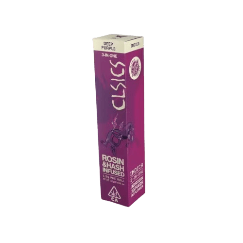 CLSICS Rosin & Rosin Infused Pre Rolls: Deep Purple