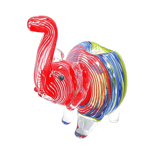HIGH MOUNTAIN - LARGE ELEPHANT GLASS PIPE [ASSORTED COLORS]