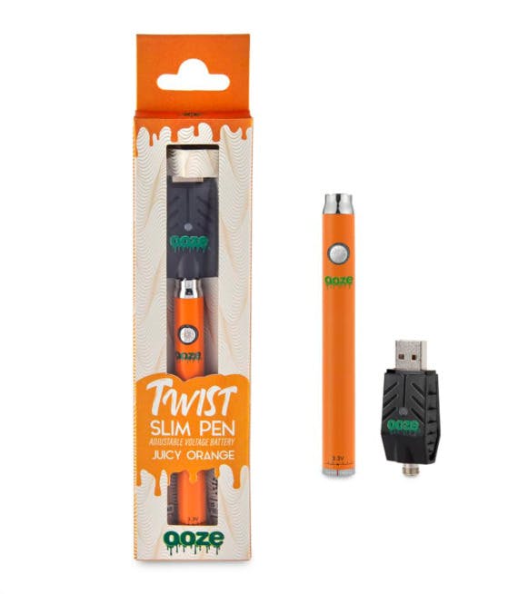 Ooze | Slim Twist Battery 510 Thread 320 mAh Device + USB Charger, Assorted Colors at Nirvana Dispensary - Elyria | Medical & Non-medical Dispensary